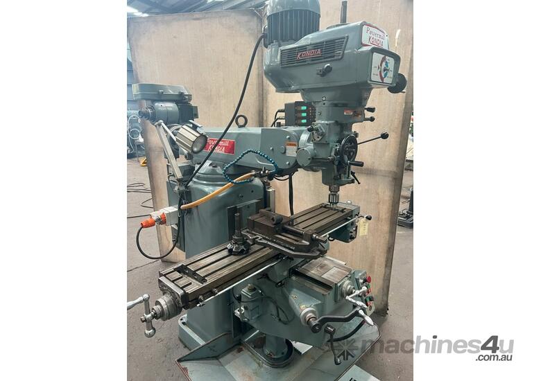 Kondia FV-1 Turret Mill with Slotter and 3 axis DRO