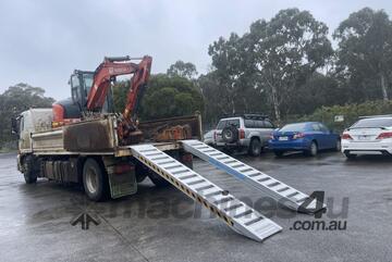 2.5m - 6Tonne Heavy Duty Rubber Track, Rubber Tyre Machinery Loading Ramps