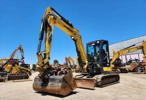2022 YANMAR VIO55-6 EXCAVATOR (M843) WITH TILT HITCH, A/C CAB, BUCKETS, CIVIL SPEC AND 1498 HOURS