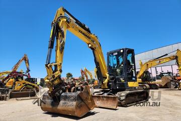 2022 YANMAR VIO55-6 EXCAVATOR (M843) WITH TILT HITCH, A/C CAB, BUCKETS, CIVIL SPEC AND 1498 HOURS