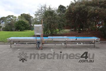 Large Stainless Steel Motorised Conveyor 7.75m Long