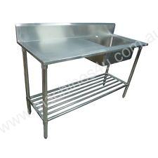 NEW COMMERCIAL SINGLE BOWL STAINLESS STEEL SINK/ L