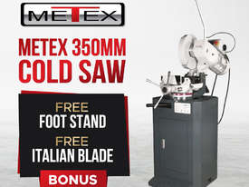PRE-ORDER METEX Cold Saw 350mm with Stand Italian Blade Drop Sawing Metal Mitre  - picture0' - Click to enlarge