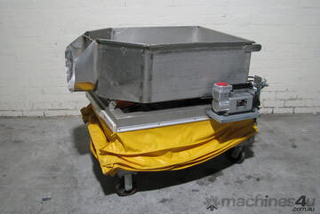 Pneumatic Scissor Lift With Stainless Tipping Bin - 500kg Capacity 1.1m Lift MAKE AN OF