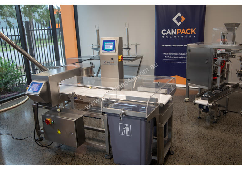 caption Metal Detector/Checkweigher Combo Machine
