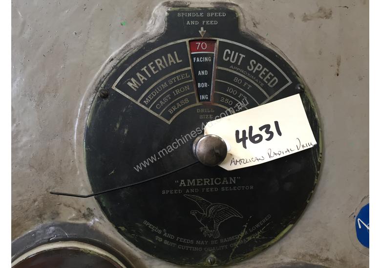 caption Used American Hole Wizard Radial Arm Drill