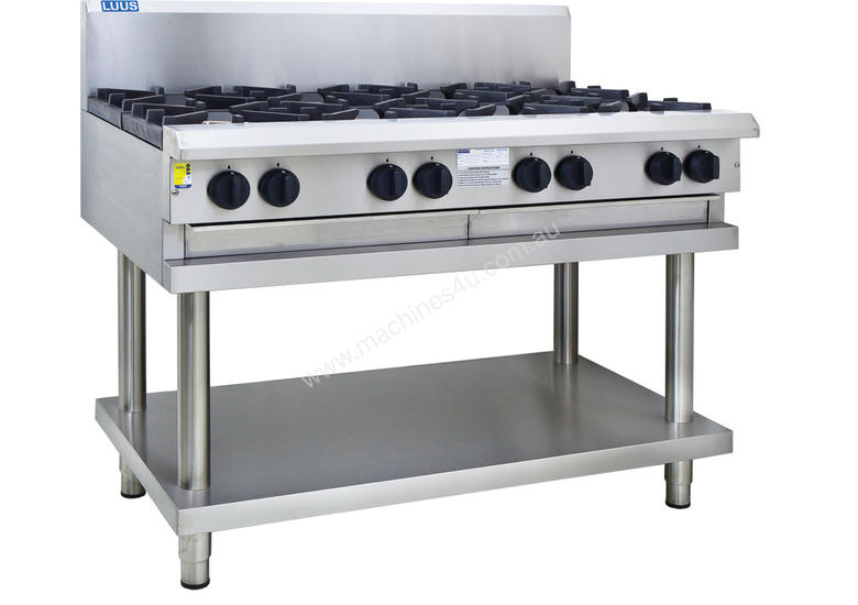 caption 8 Burner Cooktop with flame failure, legs & shelf