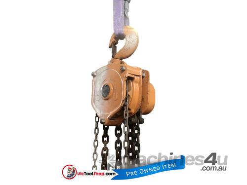 Daeson Chain Hoist 5 ton x 3 Meter Drop Block and Tackle Electric Shop Crane