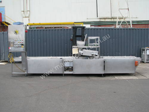 caption Biscuit Muffin Cake 6 Head Depositor with Indexing Conveyor