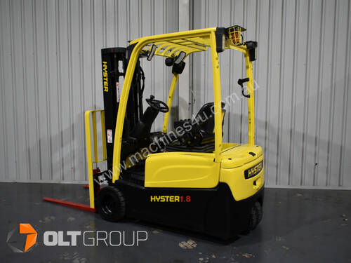 Hyster Electric Forklift 1.8 Tonne 3 Wheel Battery Electric 2413 Low Hours Container Mast