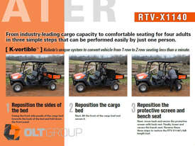 Kubota RTV1140 4 Seater Buggy 4WD/2WD Diesel Hydraulic Tipping Tray All Terrain Tyres - picture1' - Click to enlarge