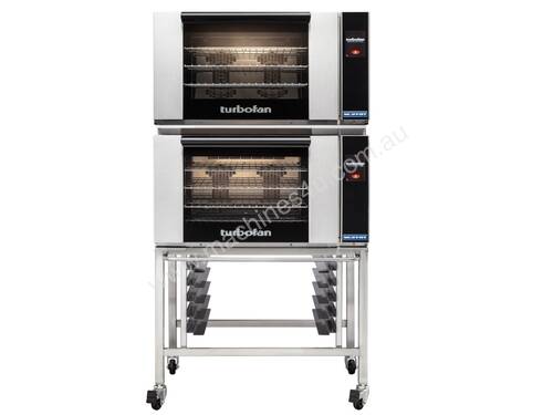 Turbofan E28T4/2 - Full Size Electric Convection Ovens Touch Screen Control Double Stacked on a Stai