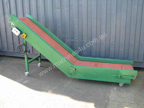 Incline Motorised Belt Conveyor - 2.6m long - Annsir