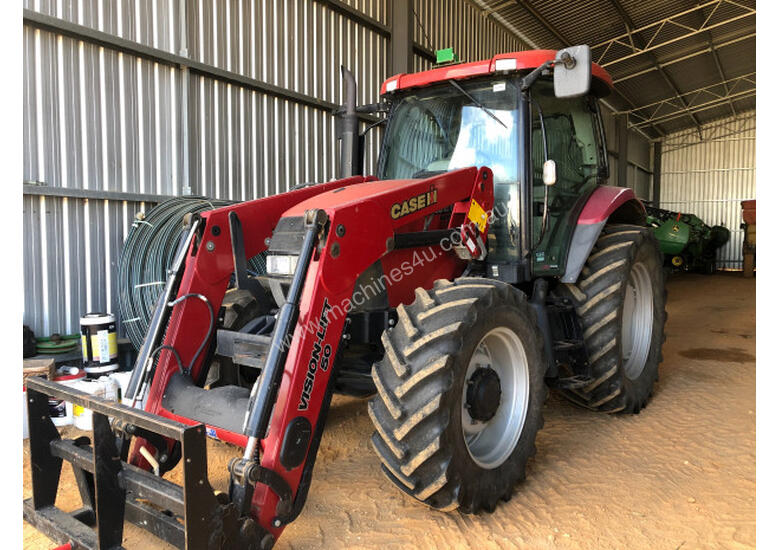caption CASE IH Maxxum 130 FWA/4WD Tractor