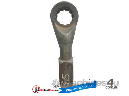 Ring Spanner, Ring end slogging wrench, flogging spanner,  85mm Metric ( x 460mm long)