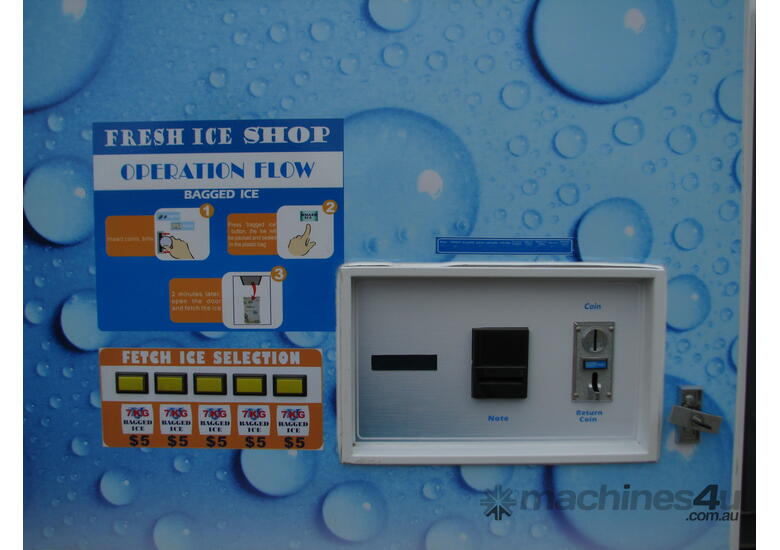 Used Pukui Commercial Bagged Ice Maker Vending Machine RO300AIW Ice