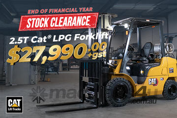 Cat 2.5 Tonne LPG Forklift - $27,990 + GST