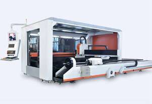 Full Closed Pallet Changer Fiber Laser Pipe and Sheet Metal Cutting Machine