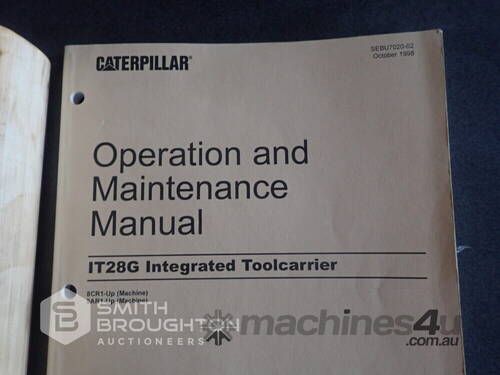 CATERPILLAR IT28G TOOL CARRIER PARTS, OPERATION & MAINTENANCE MANUALS