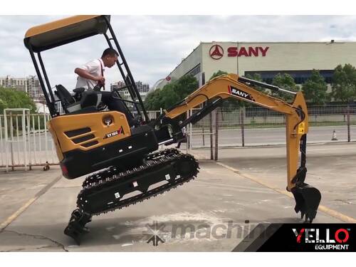 caption SY18C 1.8T Excavator | 5 YEAR/5000 HR WARRANTY