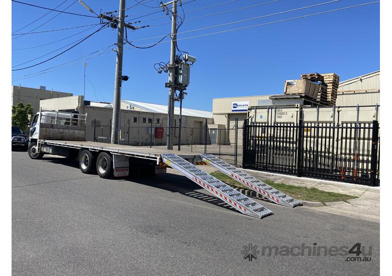 caption 6.0 T ALLOY LOADING RAMPS - 3.6 m -SERRATED FLAT BAR DESIGN