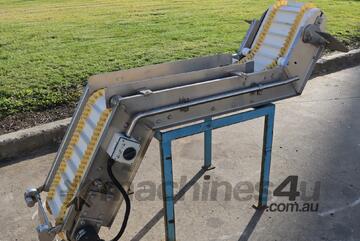 Stainless Steel Elevator Incline Conveyor - 1.5m Long