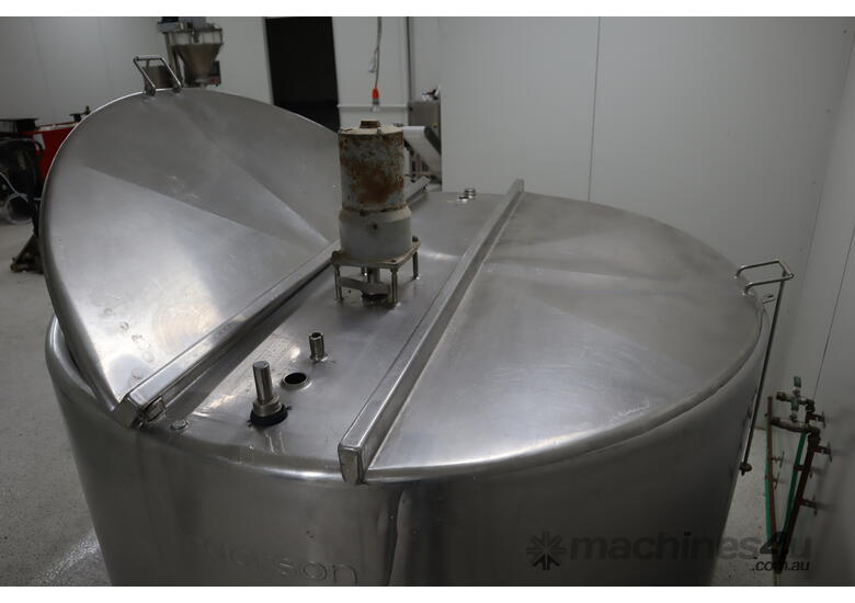 caption Stainless Steel Jacketed Tank Vat Milk with Mixer - 2000L - Anderson M440