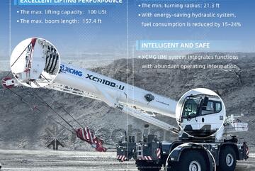 XCMG 90t Rough Terrain Crane XCR100_U for sale