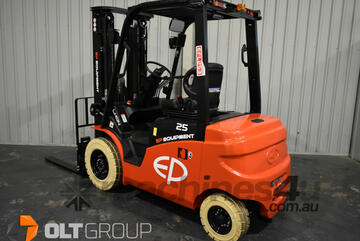   EP EPFL253 Electric Forklift 230AH Lithium Battery Sideshift Fork Positioner 5 Year Warranty
