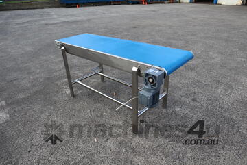 Stainless Steel Motorised Belt Conveyor 1.65m Long