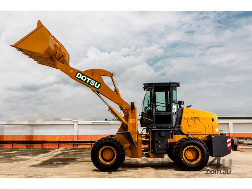 caption Dotsu Wheel Loader 7T + Attachment Package + Free Shipping + 2 Year Warranty!