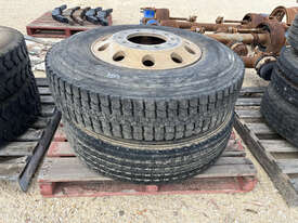 Qty of 2 x 11R22.5 Tyres on Rims - picture0' - Click to enlarge