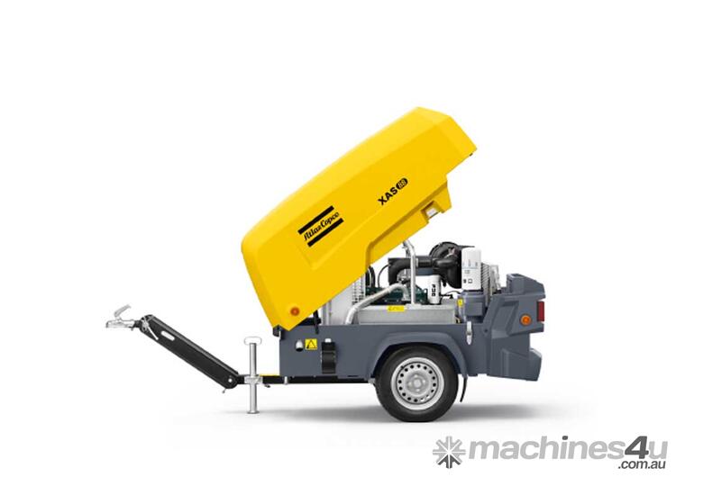 caption ATLAS COPCO XAS 88 KD Air Compressor 175cfm 100psi Portable Towable