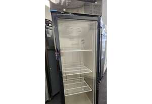 Single Glass Door Upright Fridge Black Stainless Steel - SUCG500B