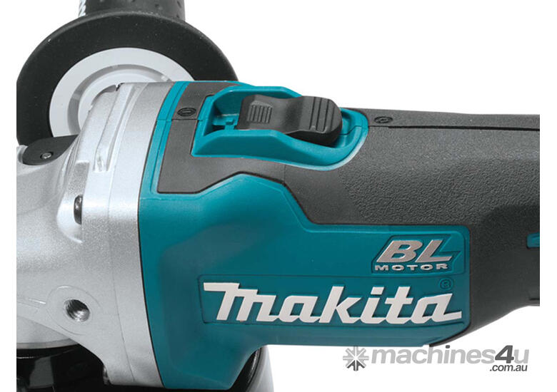 caption Makita 18V Mobile Brushless 125mm Slide Switch Angle Grinder - DGA506Z
