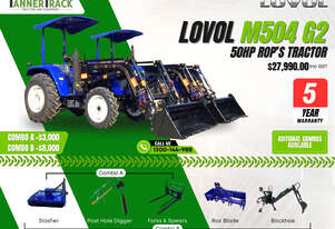 TANNERTRACK - LOVOL M504 50HP 4WD Tractor inc Loader & 4in1 Bucket