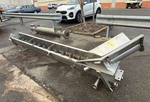 Stainless Auger screw conveyor helical feeder 250mm diameter x 3000mm