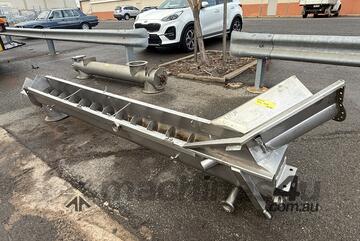 Stainless Auger screw conveyor helical feeder 250mm diameter x 3000mm