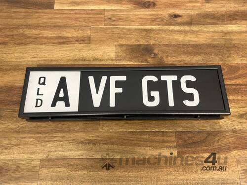 caption QLD Personalised Number Plate - ‘A VF GTS’