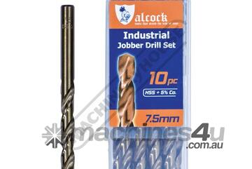 HSS Jobber Drill Pack - 10 Piece 7.5mm M35 Grade HSS with 5% Cobalt 135 Precision Ground Flute & S