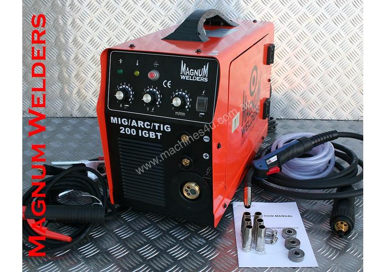 caption Magnum Welders Mig/Arc/DC Tig 200amp 4in1 Gassed & Gasless Welder $900