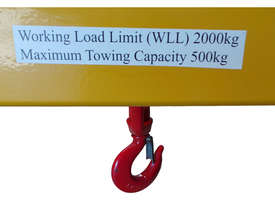 NEW 2000kg forklift jib attachment with tow ball. FREE delivery - picture2' - Click to enlarge