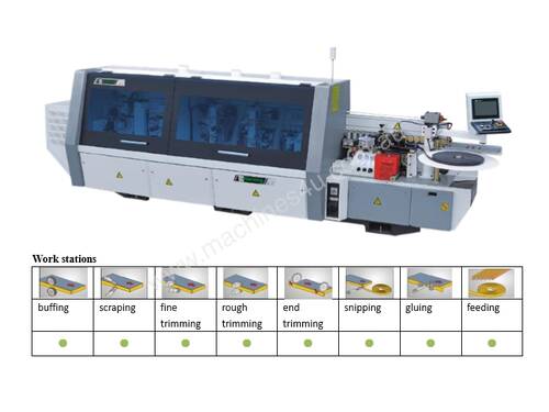 NANXING Touch Screen16-20-24 m/min 3 speed Automatic Edgebander  NB5J with Corner Rounding Machine  