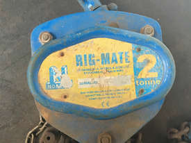 Chain Hoist 2 ton x 3 meter drop lifting Block and Tackle Nobles Rigmate - picture1' - Click to enlarge