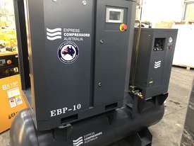 11kW - 58cfm Screw Compressor with tank and dryer (15hp) - picture1' - Click to enlarge
