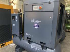 11kW - 58cfm Screw Compressor with tank and dryer (15hp) - picture2' - Click to enlarge