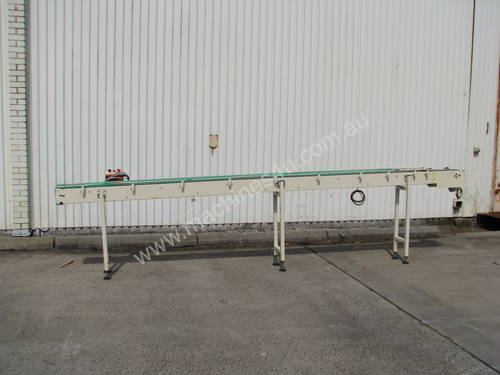 Long Motorised Metal Belt Conveyor - 4.6m long
