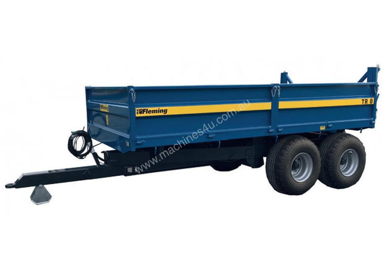 caption Fleming TR8 Trailer Farm Tipper/Trailer Hay/Forage Equip