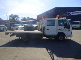 2005 Isuzu N3 NPR Crew Cab Flat Bed Truck with Hiab Crane - picture2' - Click to enlarge
