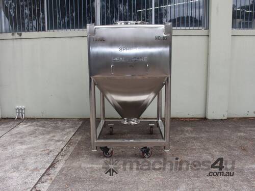 Stainless Steel Tote Bin.